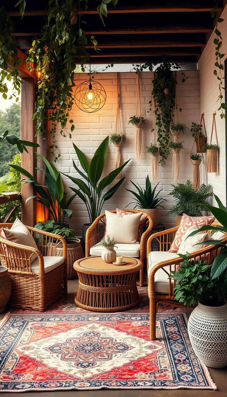 How to Transform your Outdoor Space into A Cozy  Bohemian Oasis
