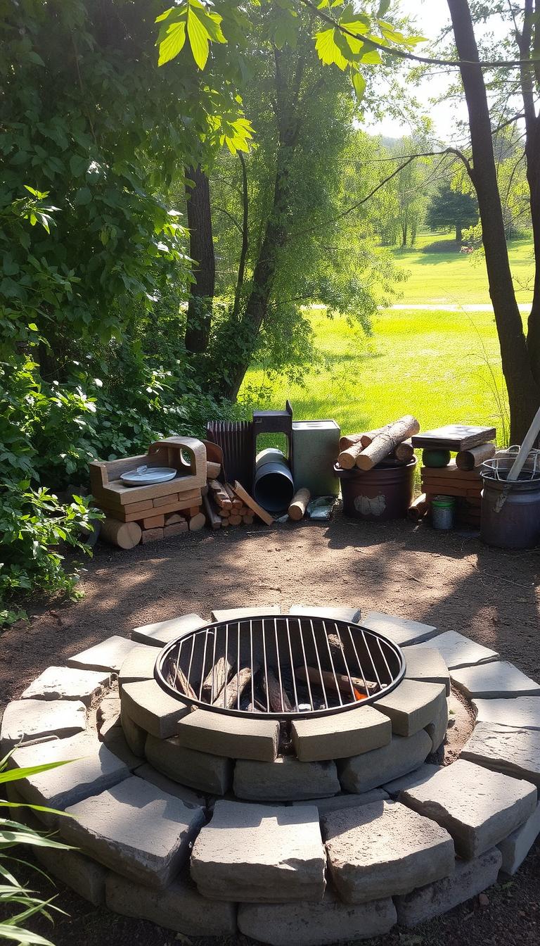 Create an Easy Backyard Fire Pit Using Recycled Materials
