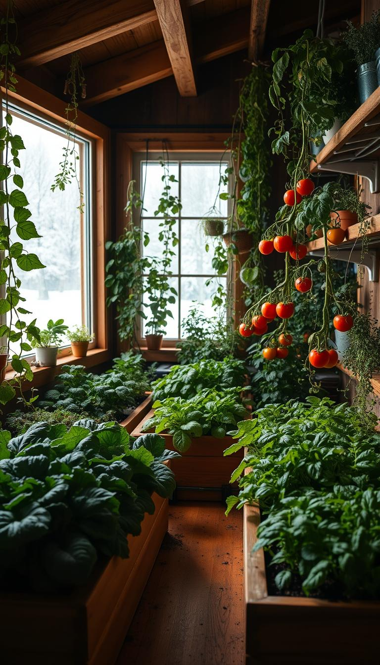 How to Create Bountiful Indoor Winter Vegetable Garden